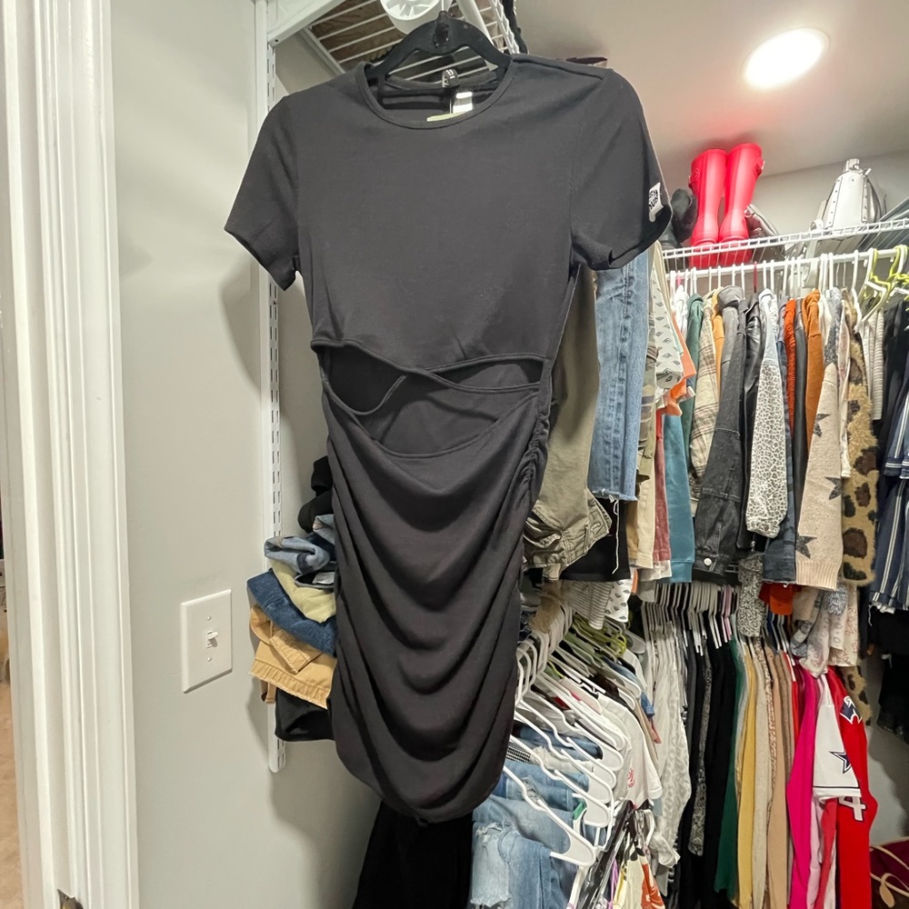 Black mini dress